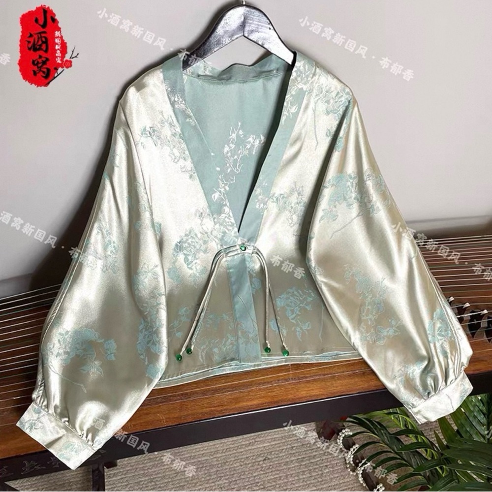 Elegant Floral Satin Blouse